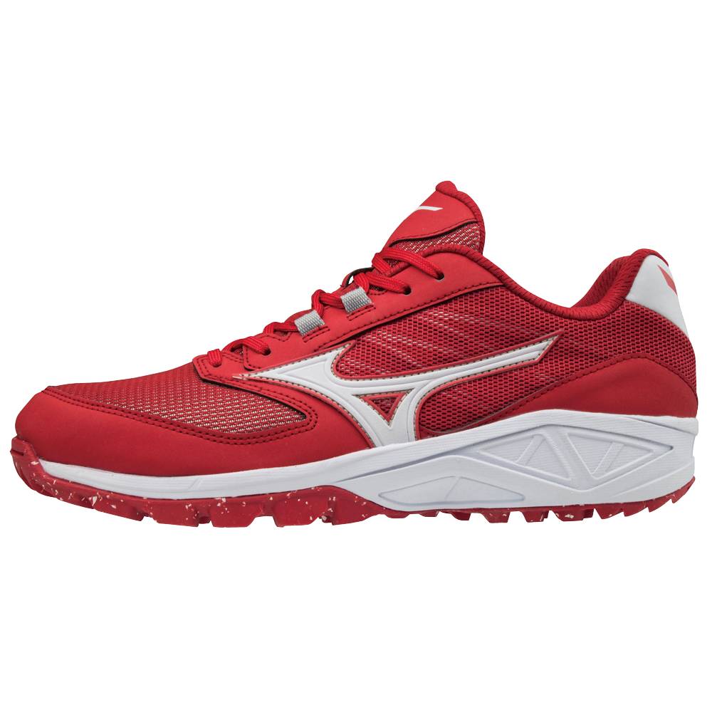 Zapatos Para Beisbol Mizuno Dominant All Surface Bajos Turf Para Hombre Rojos/Blancos 6057134-AN